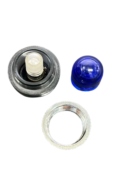 Auspicious 25mm blue neon pilot lamp 220V with clear base and blue lens for industrial lighting