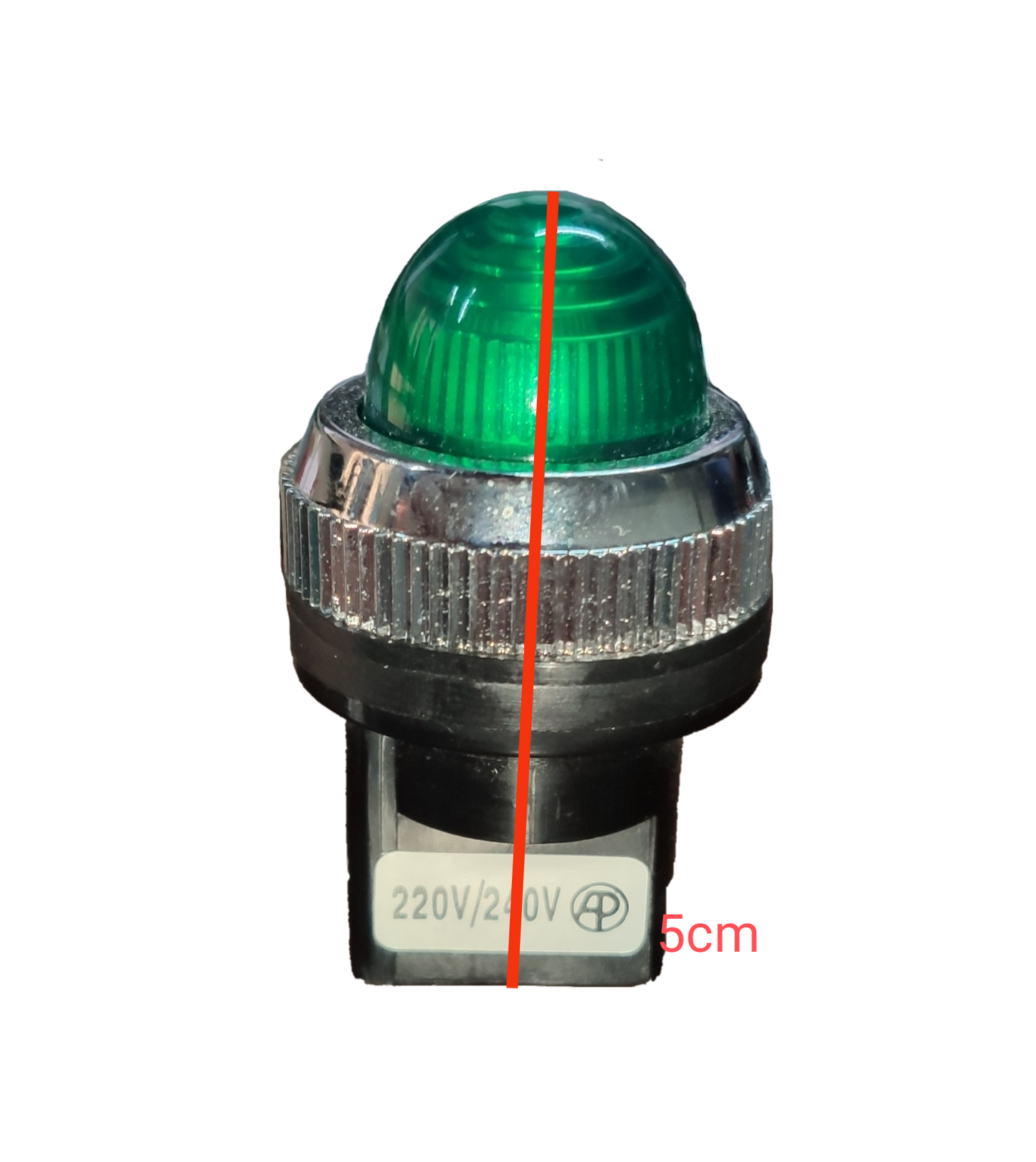 Auspicious 25mm neon pilot lamp 220V green work and safety indicator light