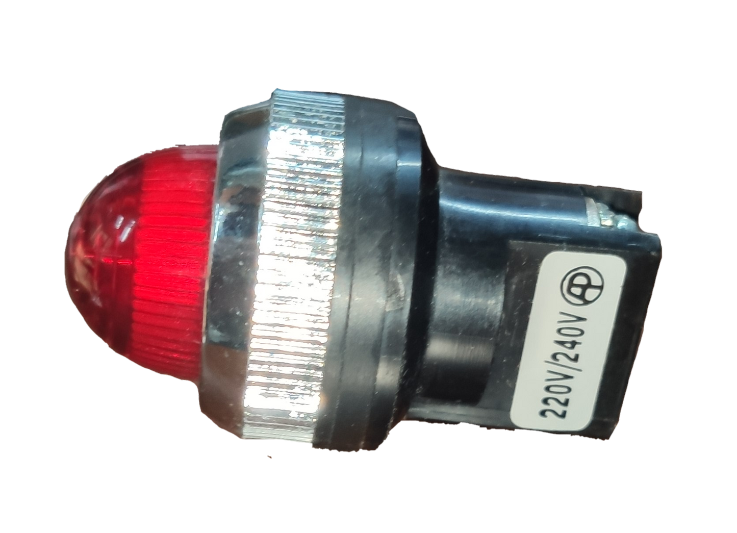 Auspicious 25mm neon pilot lamp 220V with red light indicator and black base for work and safety