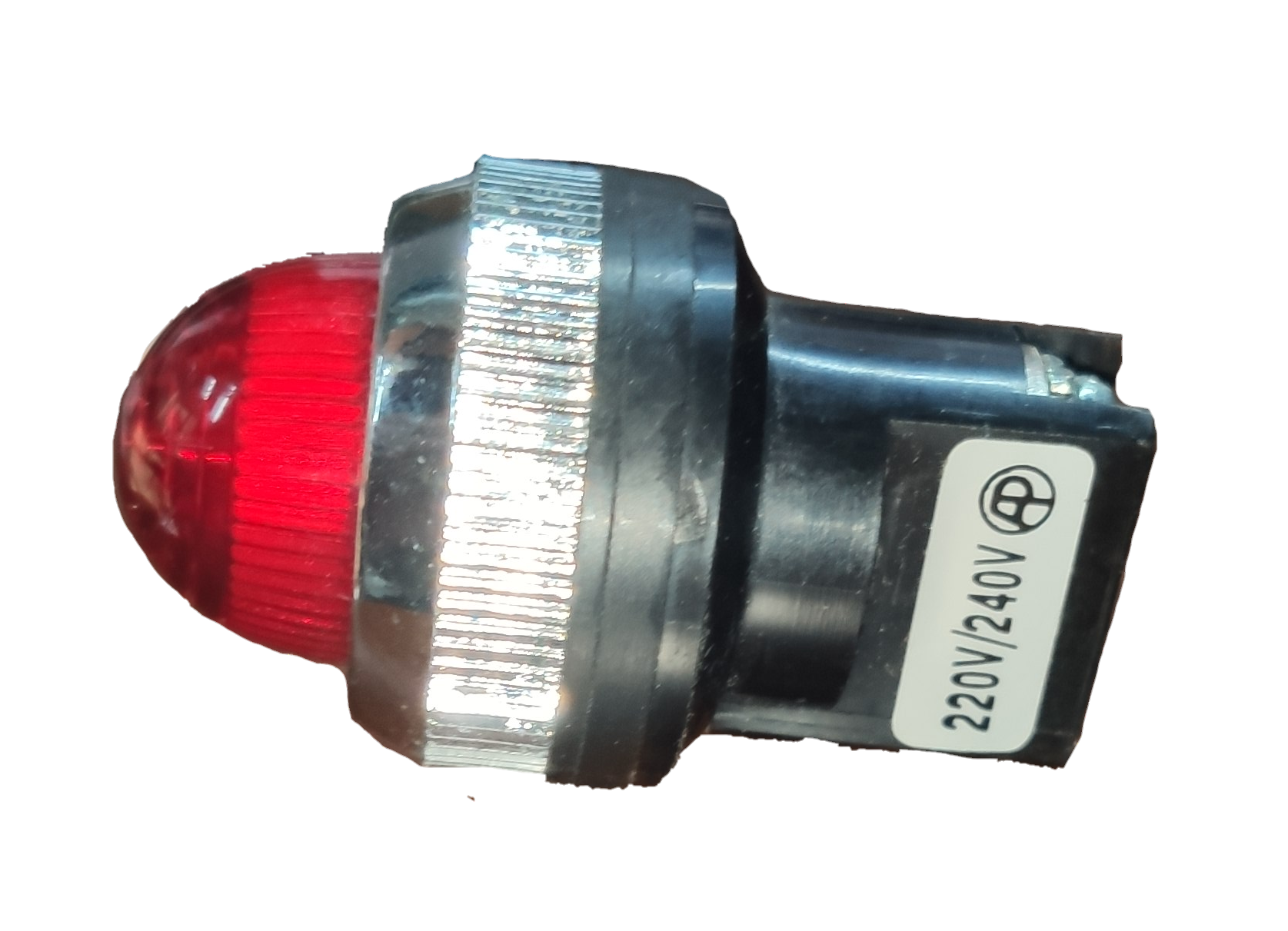 Auspicious 25mm neon pilot lamp 220V with red light indicator and black base for work and safety