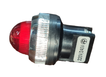 Auspicious 25mm neon pilot lamp 220V with red light indicator and black base for work and safety