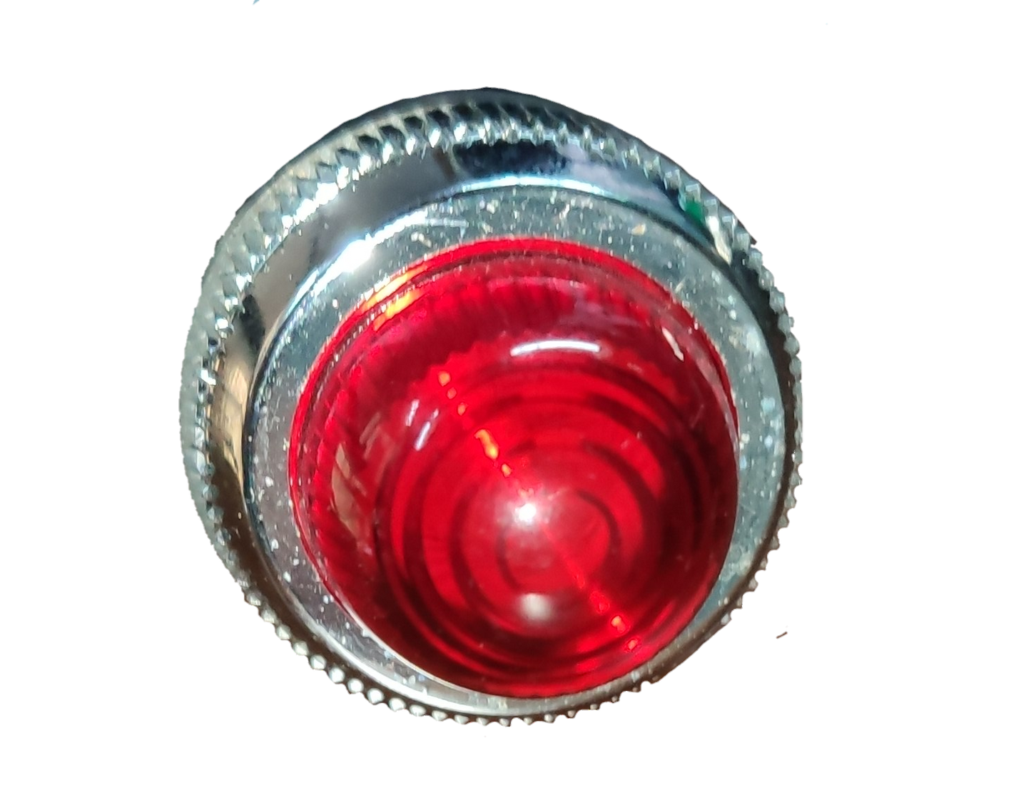 Auspicious 25mm neon pilot lamp 220V work and safety light with red lens and silver metal casing