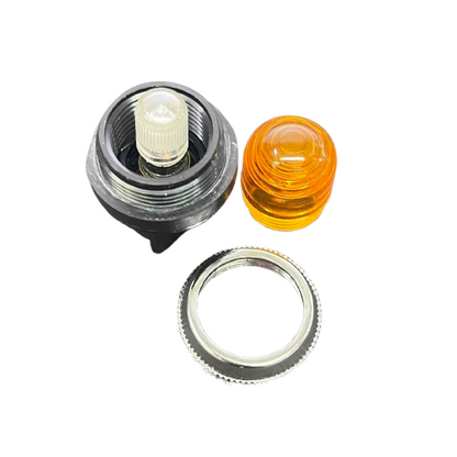 Auspicious 25mm neon pilot lamp 220V yellow with clear and amber lens components for work and safety lighting