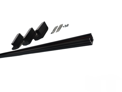 26mm LED track light for industrial use with mounting components and sleek black design