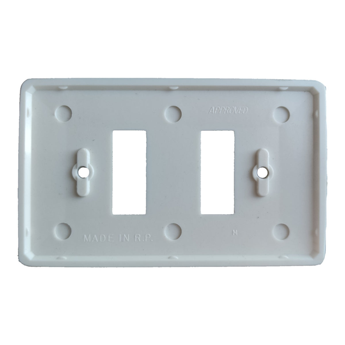 Eagle 2 Gang Device Plate with Metal Strap EAGLE2GANGPLATE