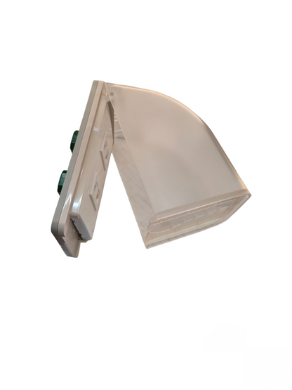 Omni Weatherproof 2 Gang Universal Outlet 15A 250V with Plate Cover WPP-605+WWP-112+(WWU-200x2)