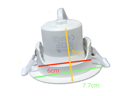 Omni 5W LED Movable Downlight 220V Daylight, 5W Mini Recessed Movable Downlight 350 Lumens
