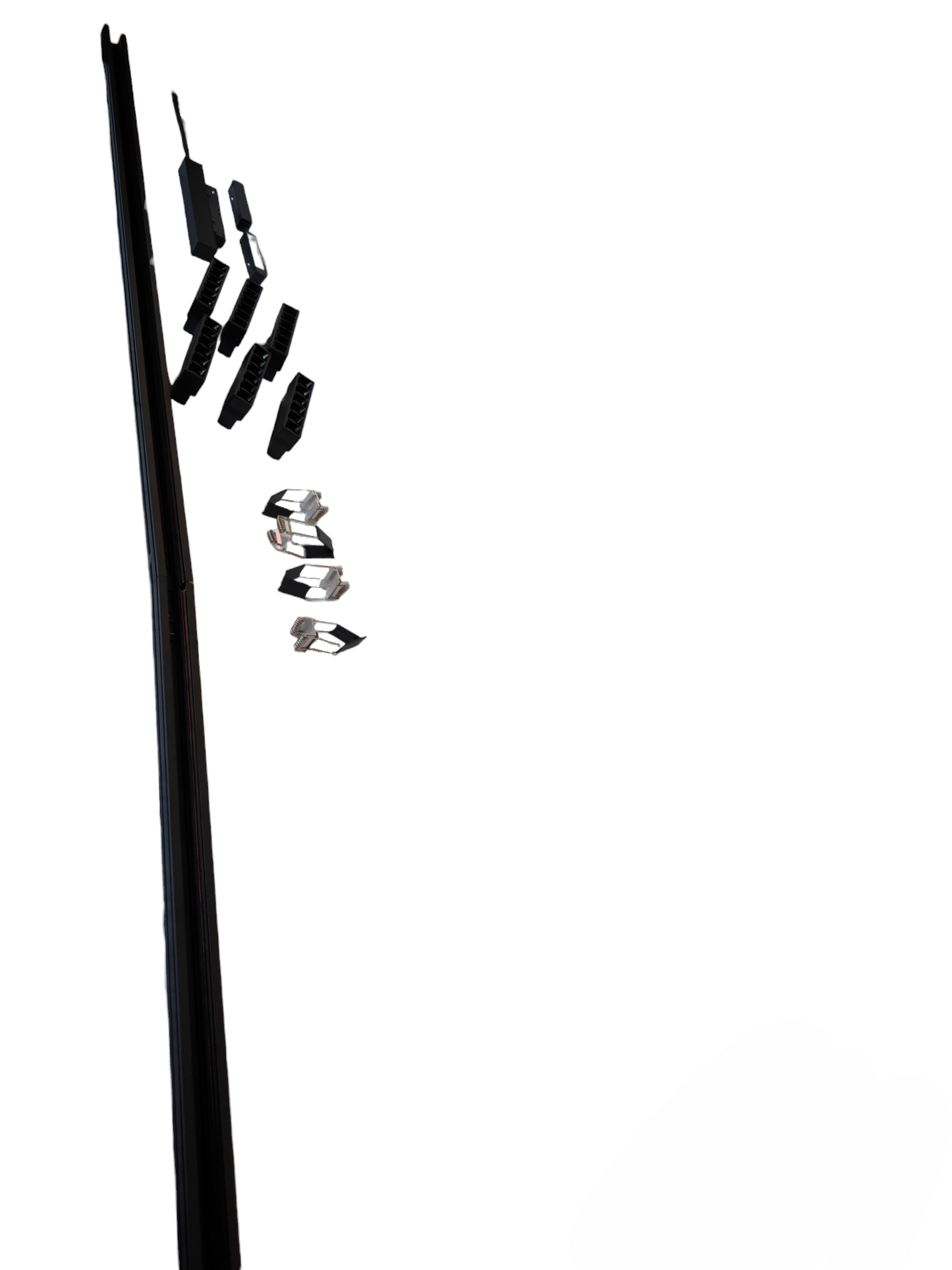 ILLUMIQ TERRA Magnetic Track Light 2 Meters 50mm with 6 pcs 6W Grille Track Light Daylight 6500K and Power Supply 100W 220V