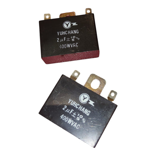 Yuhchang Motor Capacitor 2uF 400VAC For Electric Fan or Motor Replacement Square Type