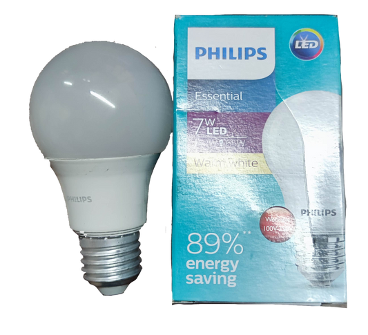 Philips 7W LED Bulb E27 220V 3000K Warm White Essential Series