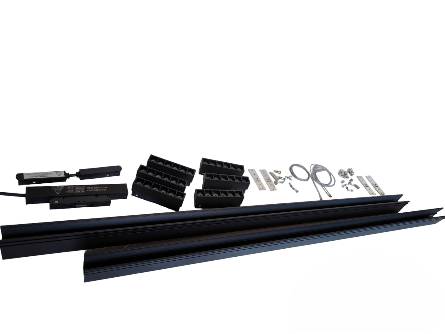 ILLUMIQ TERRA Magnetic Track Light 2 Meters 50mm with 6 pcs 6W Grille Track Light Daylight 6500K and Power Supply 100W 220V