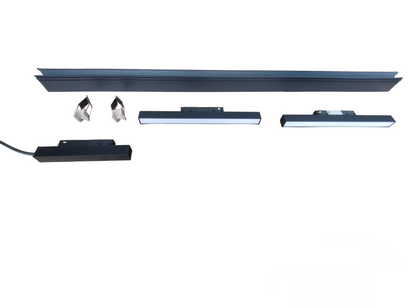 Magnetic Track Light 1 Meter 50mm with 2pcs 12W LED Flood Track Light 220V Cool White 4000K ( ILLUMIQ TERRA)