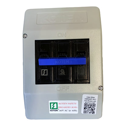 Koten 20A Circuit Breaker with Enclosure 3 Pole 3 Phase KSB ( Koten) ECB, MCB PVC enclosure