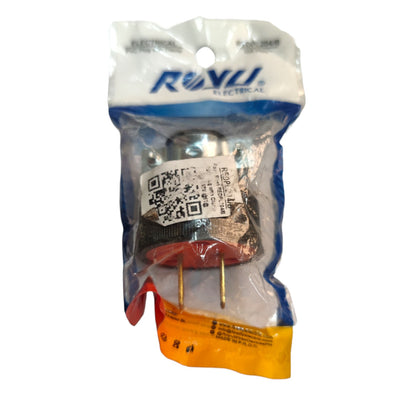 Royu Flat Pin with Metal Clamp 10A 220V REDPL204/B