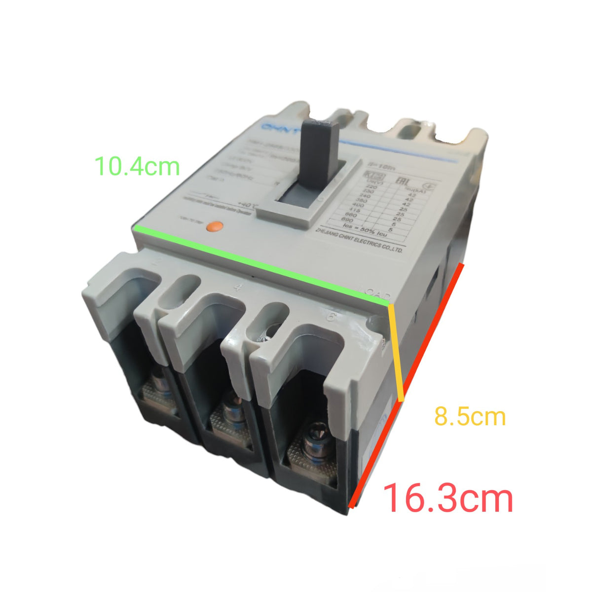 Chint 200A 3 Pole Industrial Circuit Breaker 3 Phase 50 KAIC Circuit Breakers NM1-250S/3300/200A