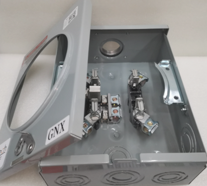 Cirtech Rectangular Meter Base 5 Jaws 1 1/4 inch Hub KWH Meter Base Max 200A