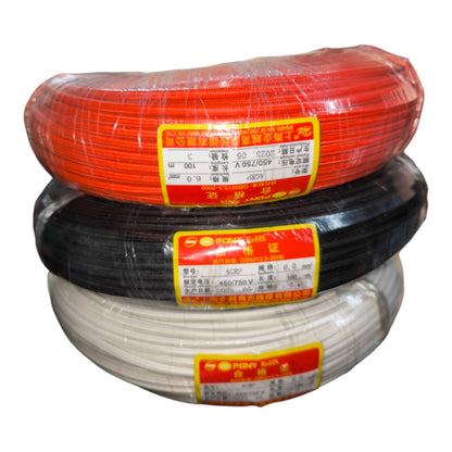 Grippes Silicon Wire 6.0mm Pre-Cut Heater Wire High Temperature Cable Fire Rated Cable 450/750V 300 Degree Celsius Available Red Black and White