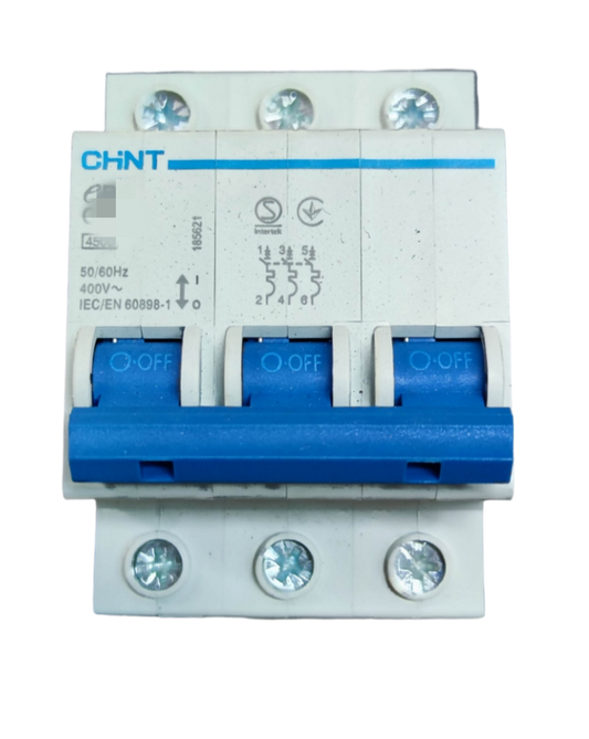 Chint 63A 3Pole Miniature Circuit Breaker 4.5 KAIC 220V (DIN Rail Type) (MCB) Circuit Breakers