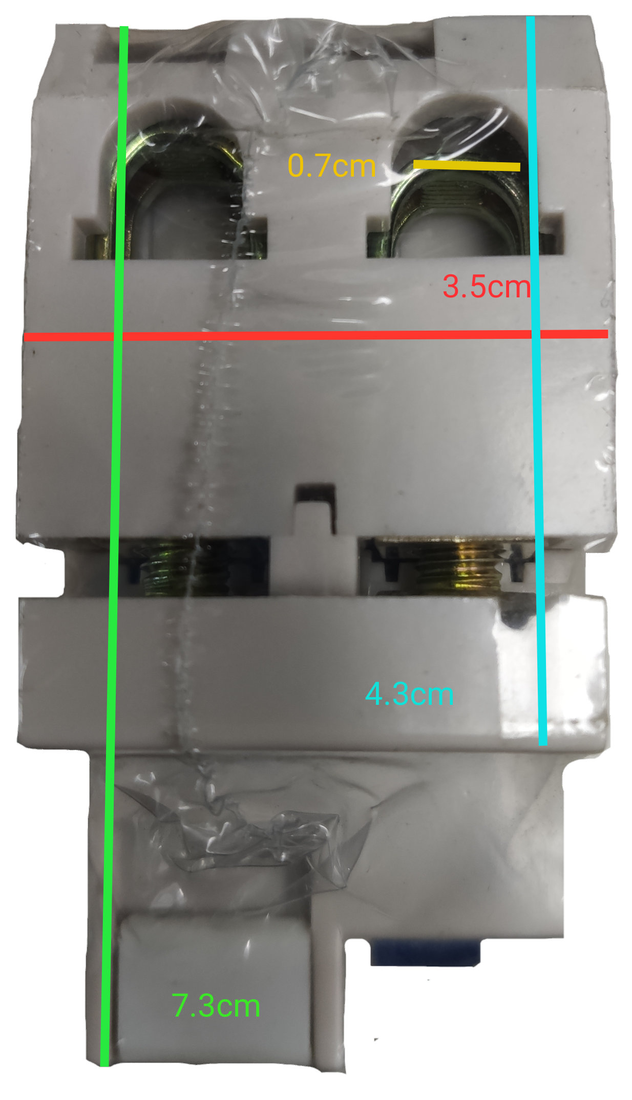 Sassin 2Pole 30ma Residual Current Circuit Breaker in white with dual terminals for electrical safety