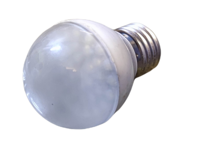2W LED Bulb 220V AC E27 Warm White with frosted round top and metal screw base