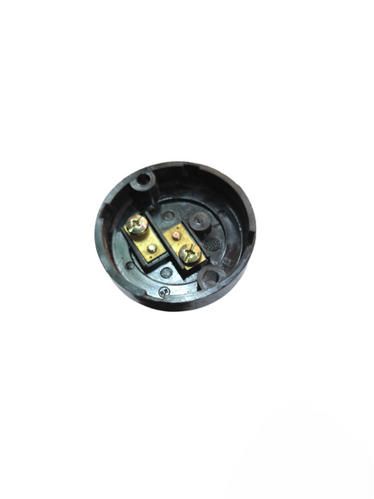 Kopez 2x2 E27 lamp holder 5A 250V black circular lighting installation accessory with metal terminals