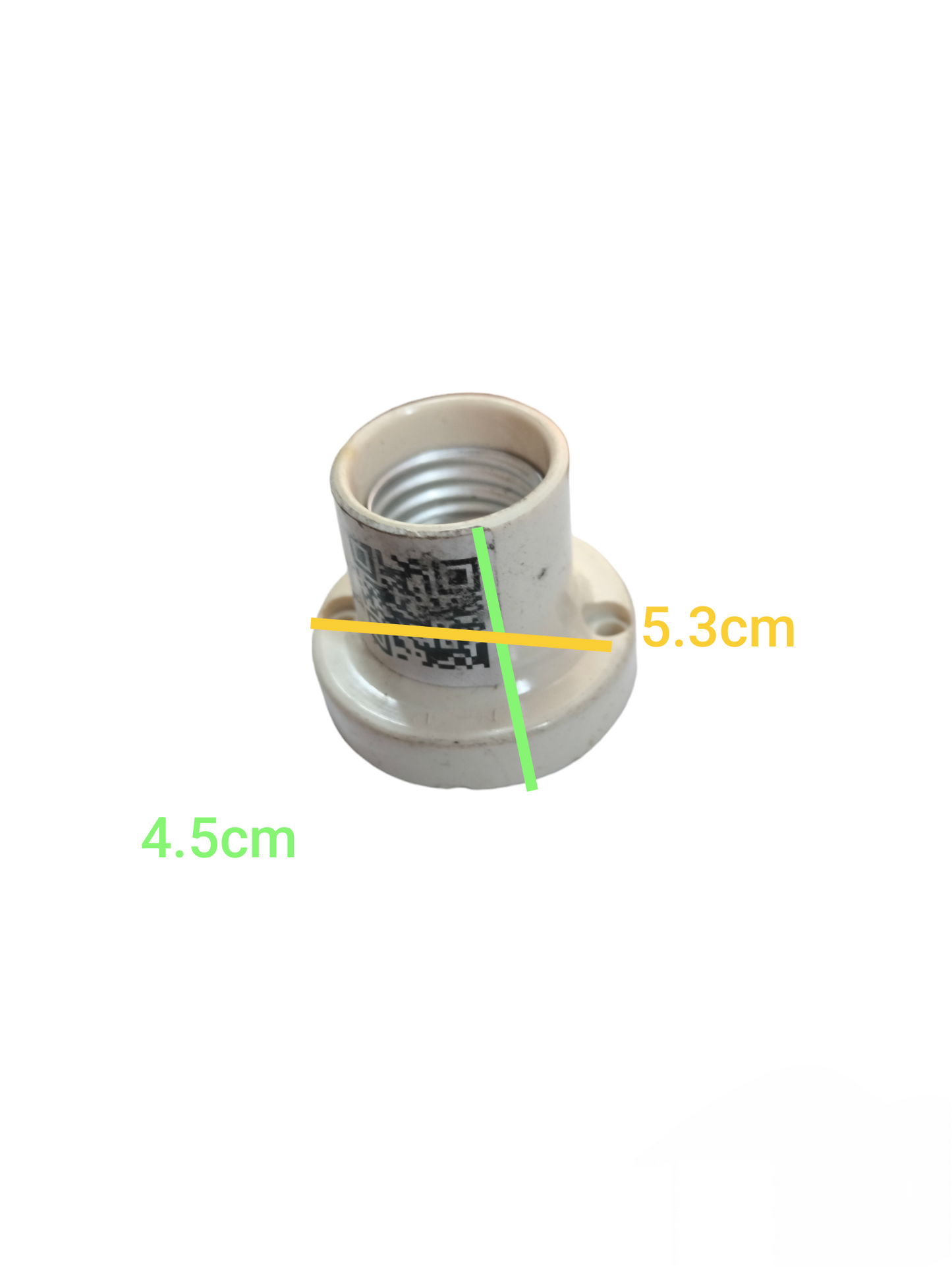 Kopez 2x2 E27 Plastic Receptacle 5A 250V lighting installation accessory with size dimensions