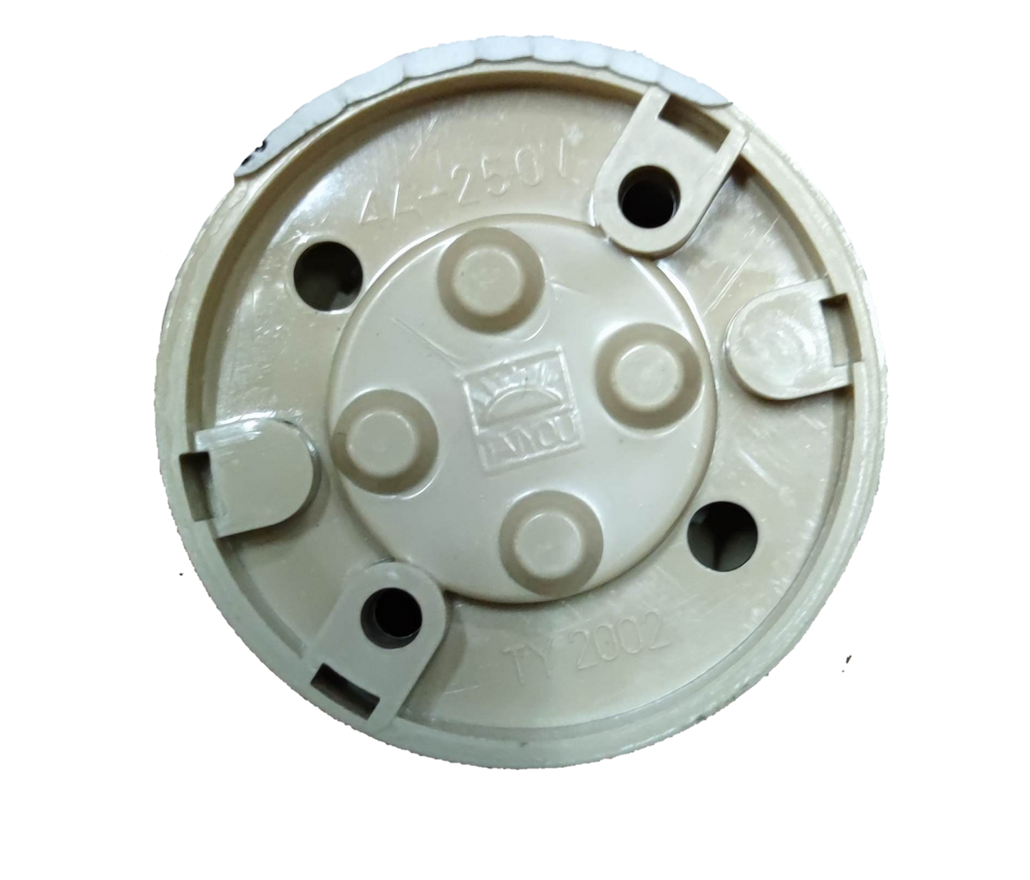 Taiyou 2x2 E27 Socket PVC 4A 220V lighting installation accessory with round white plastic base