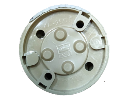 Taiyou 2x2 E27 Socket PVC 4A 220V lighting installation accessory with round white plastic base