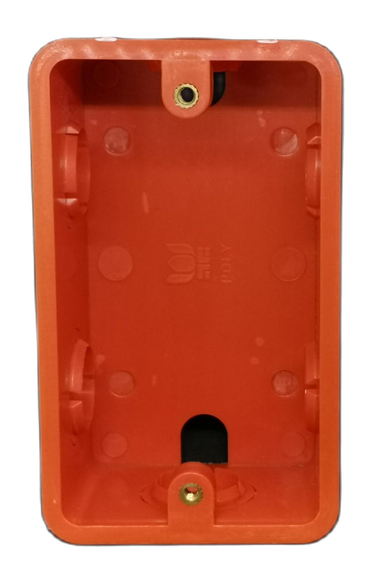 Polyflex 2x4 PVC utility box in orange for electrical circuitry and parts 