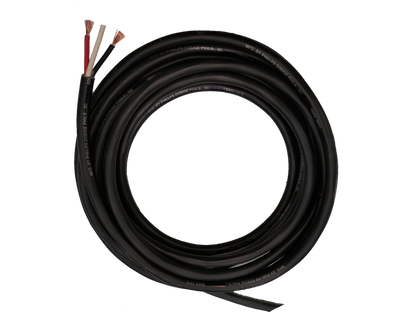 Phelps Dodge 3 core power cable 15 meters 3.5mm coiled black electrical wire with exposed copper ends