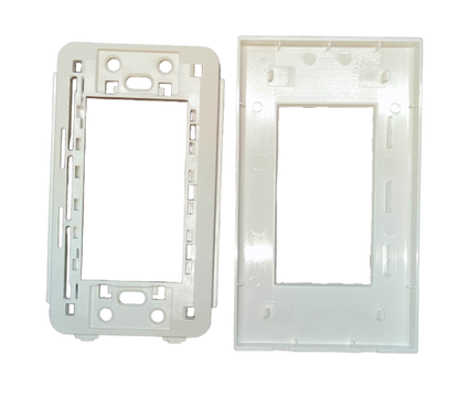 Royu 3 Gang Plate Wide Series in white, designed for mounting power switches and sockets.