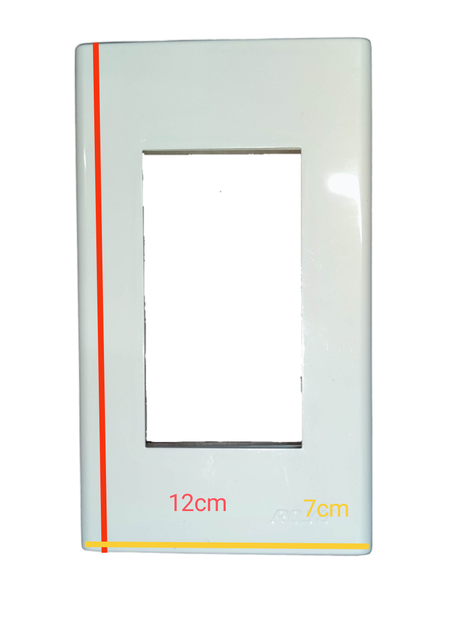 Royu 3 Gang Plate Wide Series in White, designed for multiple power switches and sockets