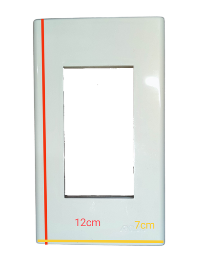 Royu 3 Gang Plate Wide Series in White, designed for multiple power switches and sockets