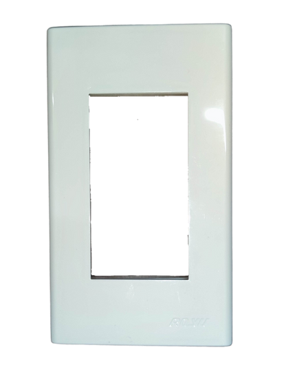 Royu 3 Gang Plate Wide Series in sleek white design for seamless wall installations