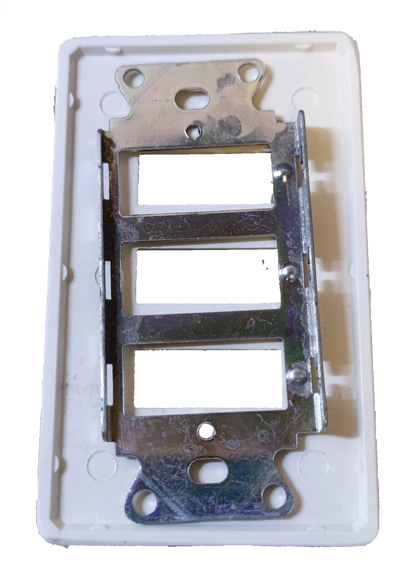 Eagle 3 Gang Plate with Metal Strap for secure mounting of switches and sockets