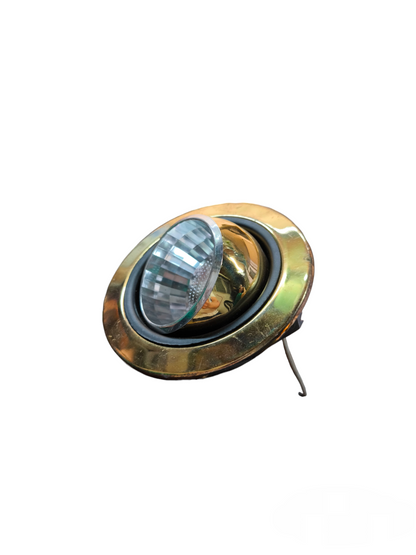 3 inch E14 recessed light 220V with gold-toned adjustable housing for ceiling installation