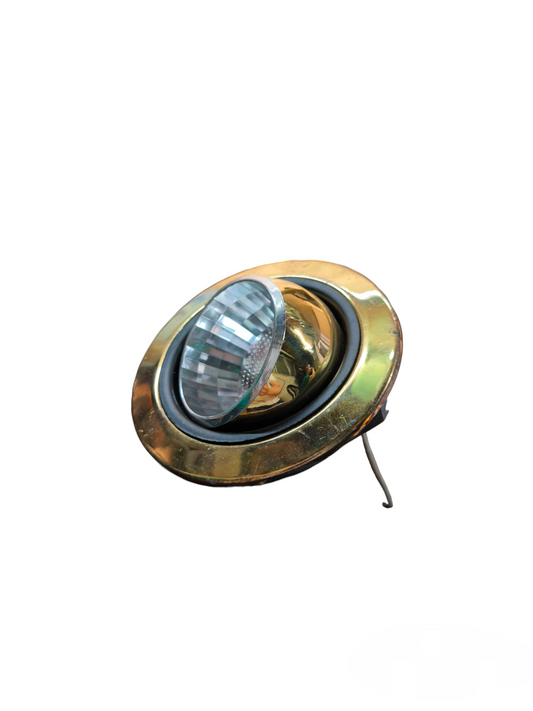 3 inch E14 recessed light 220V with gold-toned adjustable housing for ceiling installation
