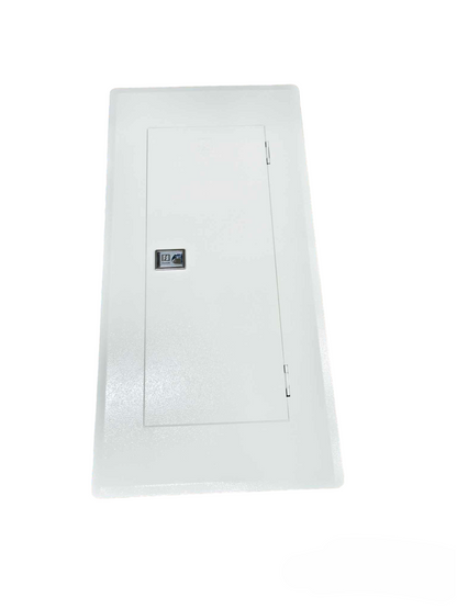 Himel & Koten 3 phase panel board 125A with white metal enclosure and secure latch