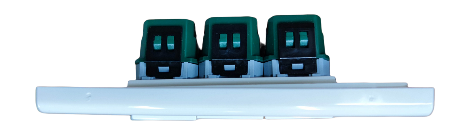 Royu 3 Way switch 10A 250V 3 Gang with three toggle switches for easy control
