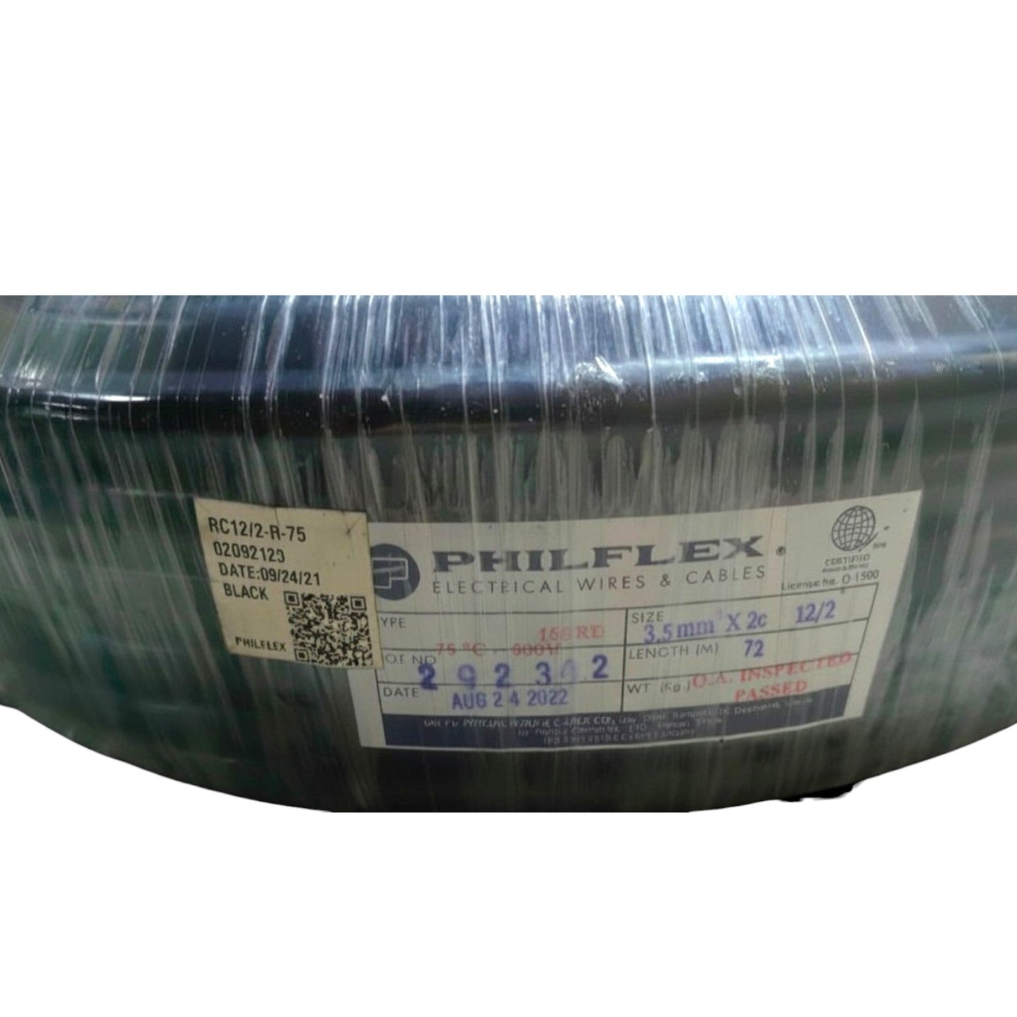 Philflex Royal Cord 3.5mm2/C Core 600V AWG 12/2C Power Cable Perma Cord(75mtrs/Roll)