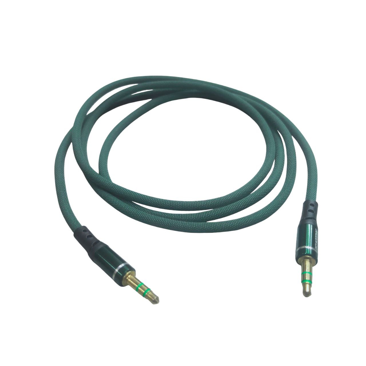 3.5mm to 3.5mm AUX Cable Durable Cloth Braided, Hi-Fi Audio Green 1.2 Meter