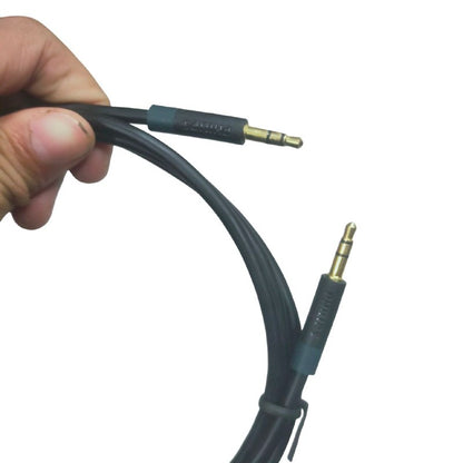 3.5mm to 3.5mm AUX Cable Durable Hi-Fi Audio Black 1.5 Meters