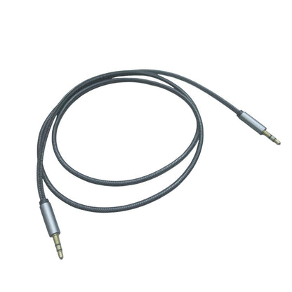 3.5mm to 3.5mm Braided AUX Cable Durable Hi-Fi Audio Black 1 Meter