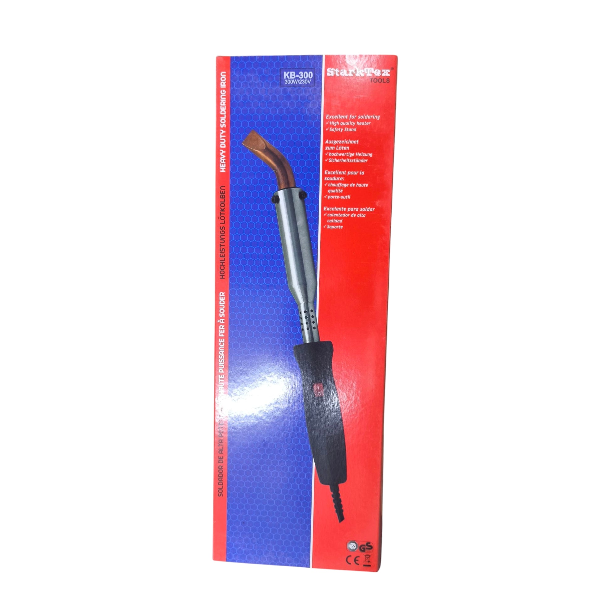 Starktex 300W Soldering Iron 220V with ergonomic handle and angled tip for heavy-duty soldering tasks