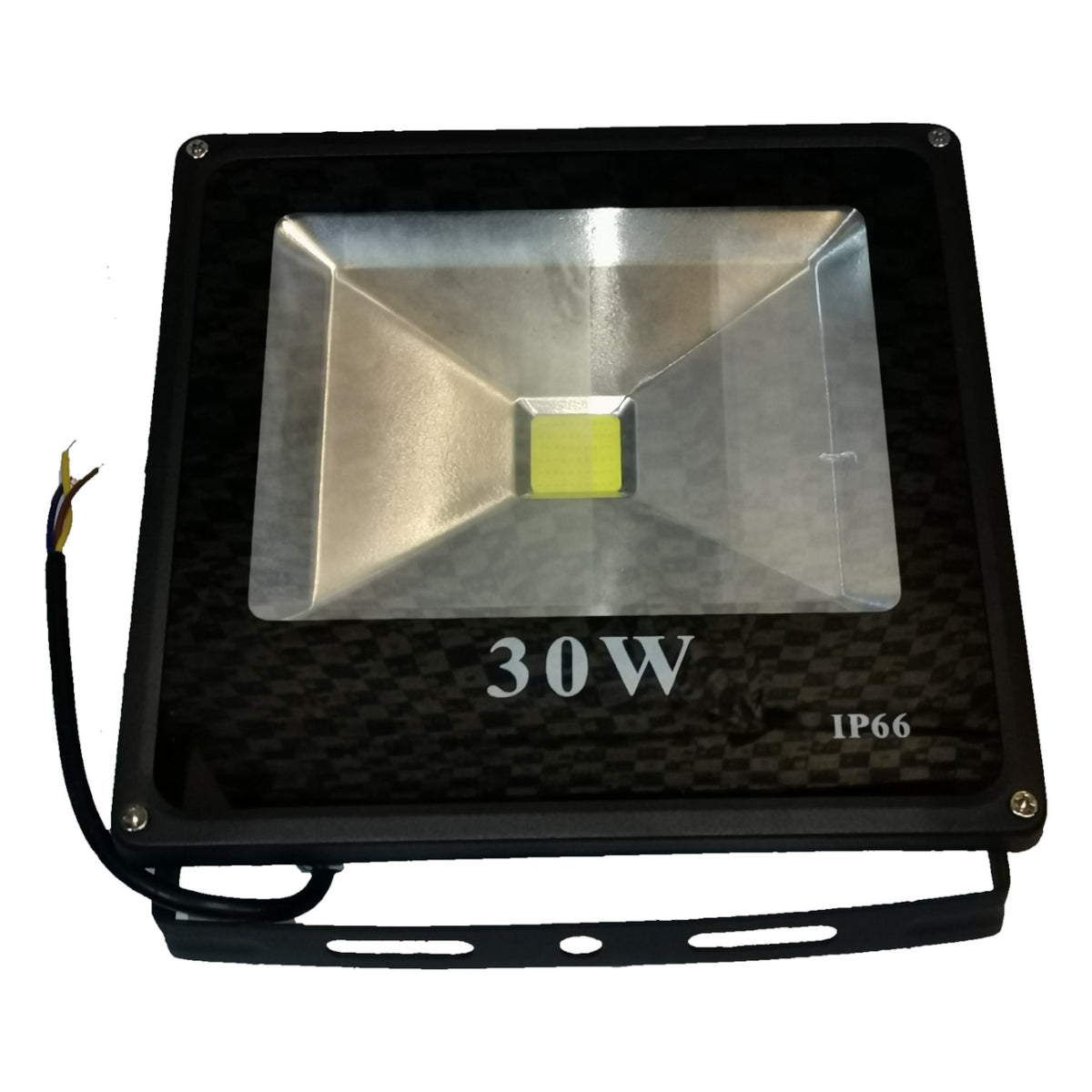 30W LED flood light with black casing on a white background