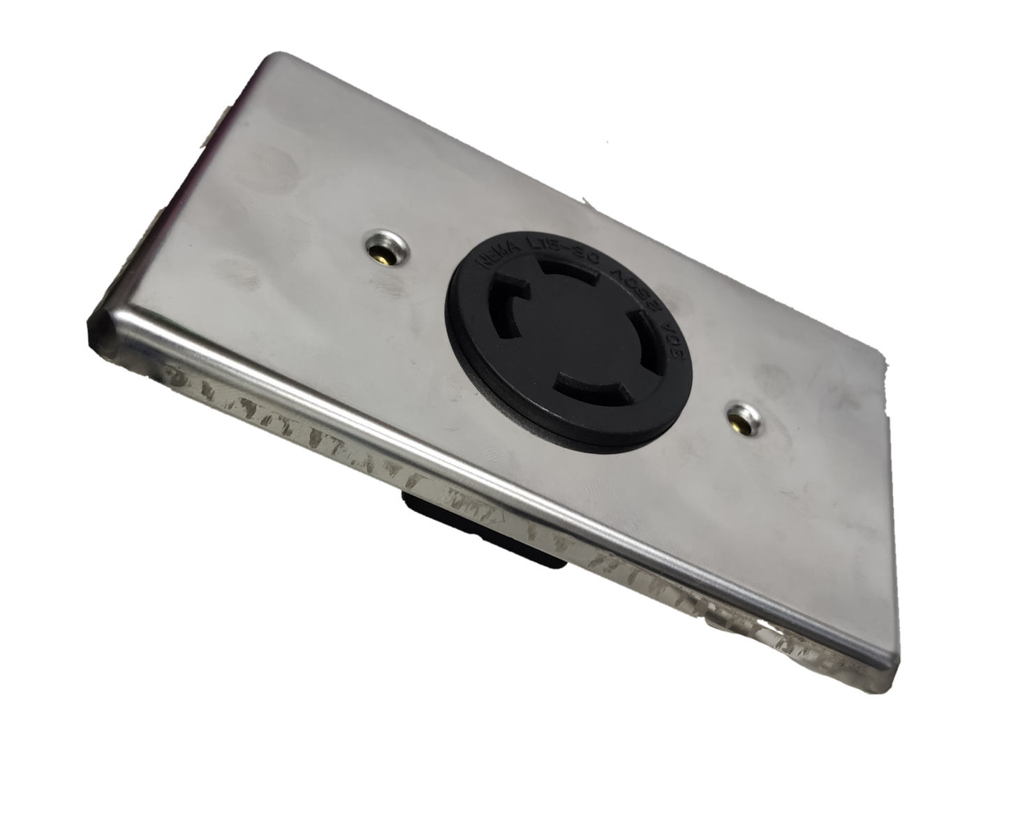 30A Twist Lock Outlet with Stainless Plate 4P by Electx Electrical Supply for secure electrical connections