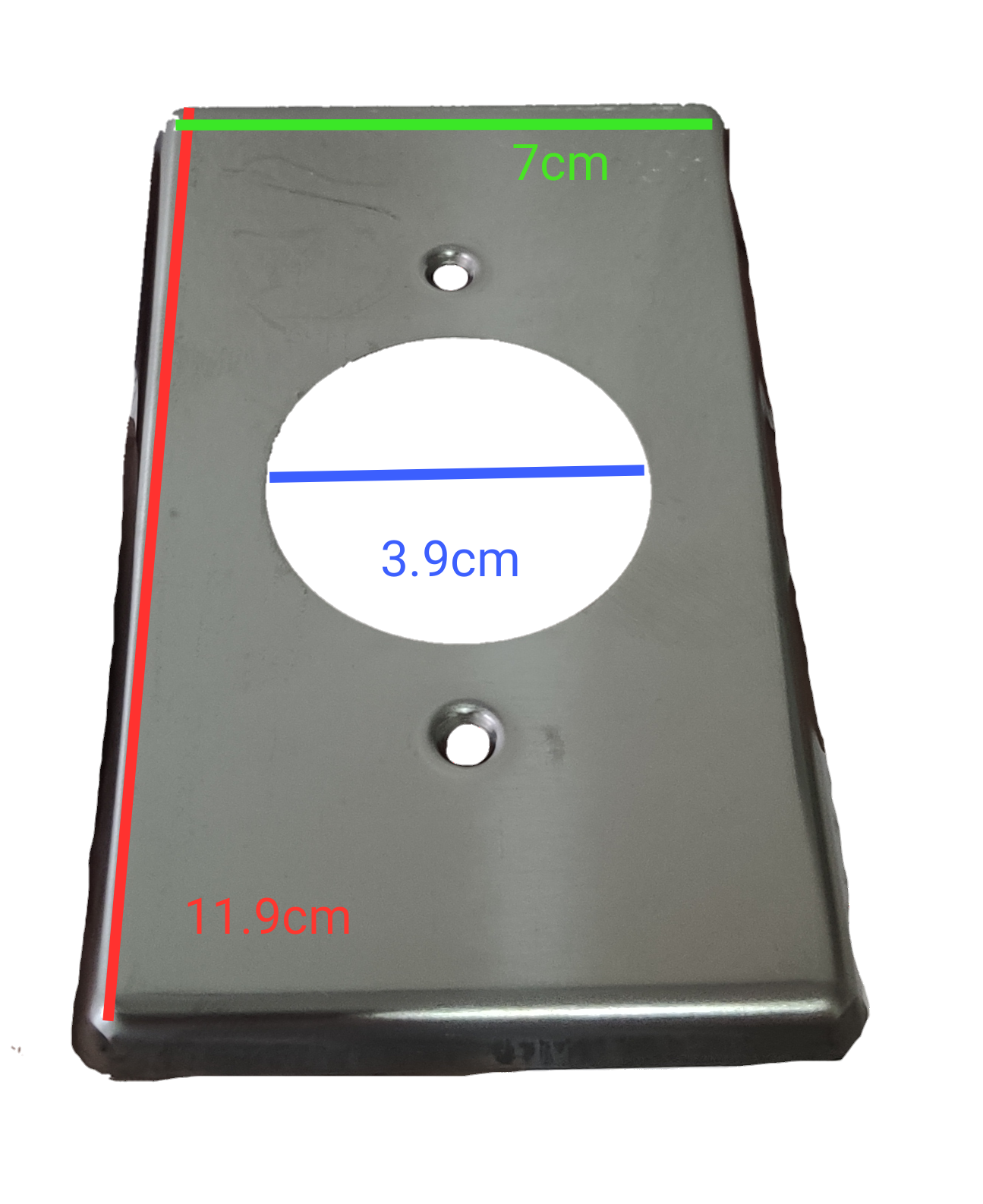 30A Twist Lock Outlet with Stainless Plate 4P by Electx Electrical Supply measuring 7cm by 11.9cm with circular opening