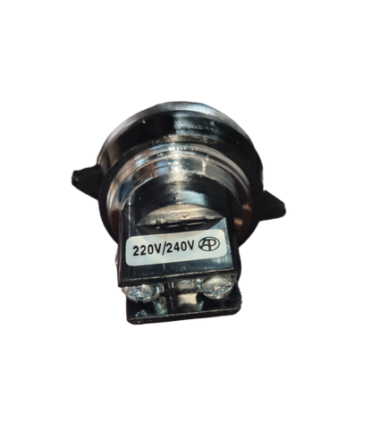 Auspicious 30mm pilot lamp 220V work and safety light with clear round housing on black background