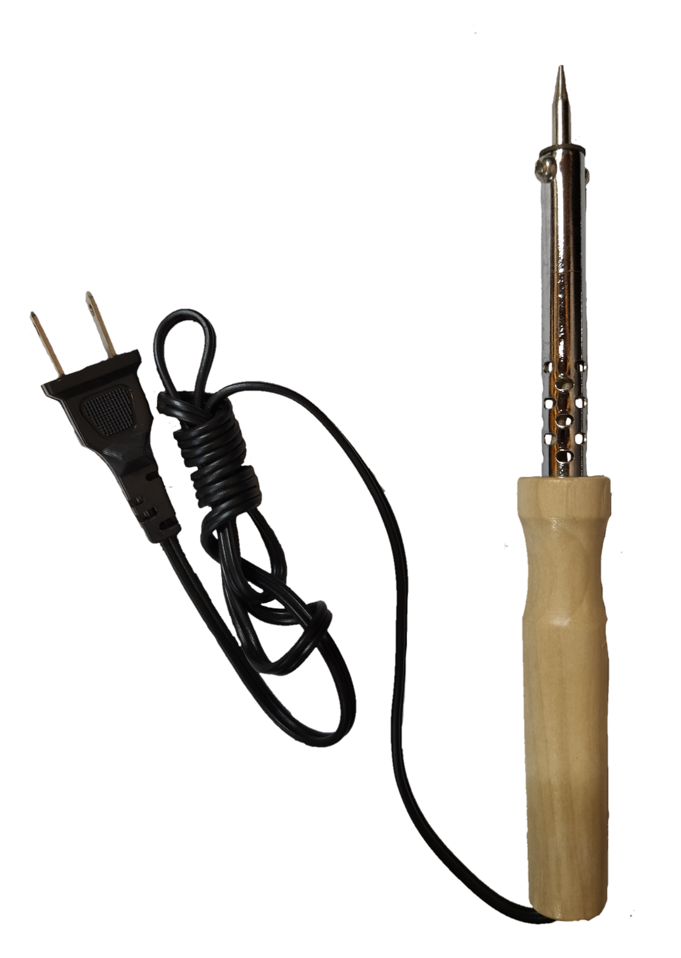 Electx Electrical Supply 30W soldering iron 220V with wooden handle and metal tip for electronics repair