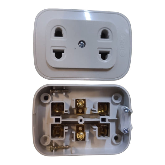 Omni 2 Gang Universal Outlet  Extension Outlet Surface Type Outlet WSO-002